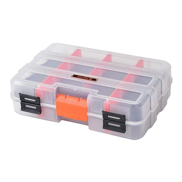 TACTIX 22-Compartment Plastic Double Sided Small Parts Organizer