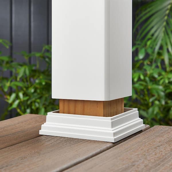 Trex 4-in x 4-in Classic White Composite Deck Post Base Trim