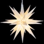 14 in. Illuminated LED White Holiday Moravian Star