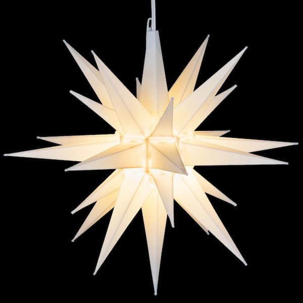 12 inch White LED Lighted Moravian Star Christmas Decoration