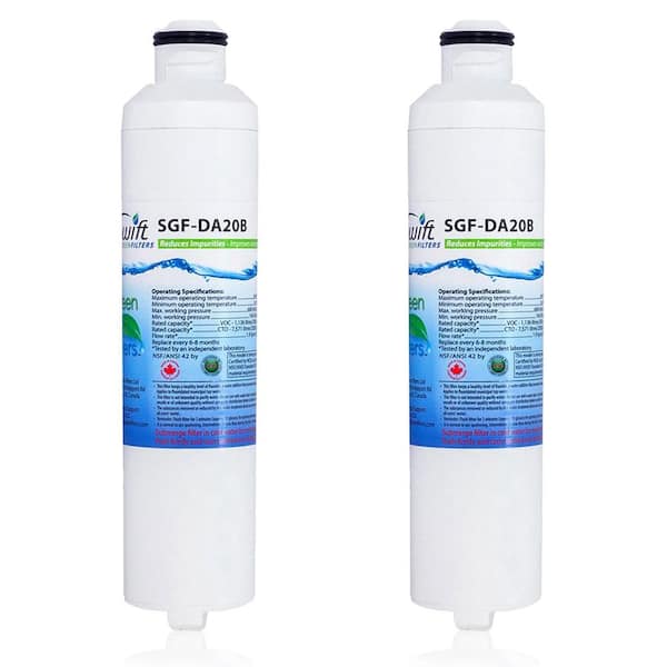 Swift Green Filters Replacement Water Filter for Samsung DA29-0020B, DA2900019A, DA2900020A (2-Pack)