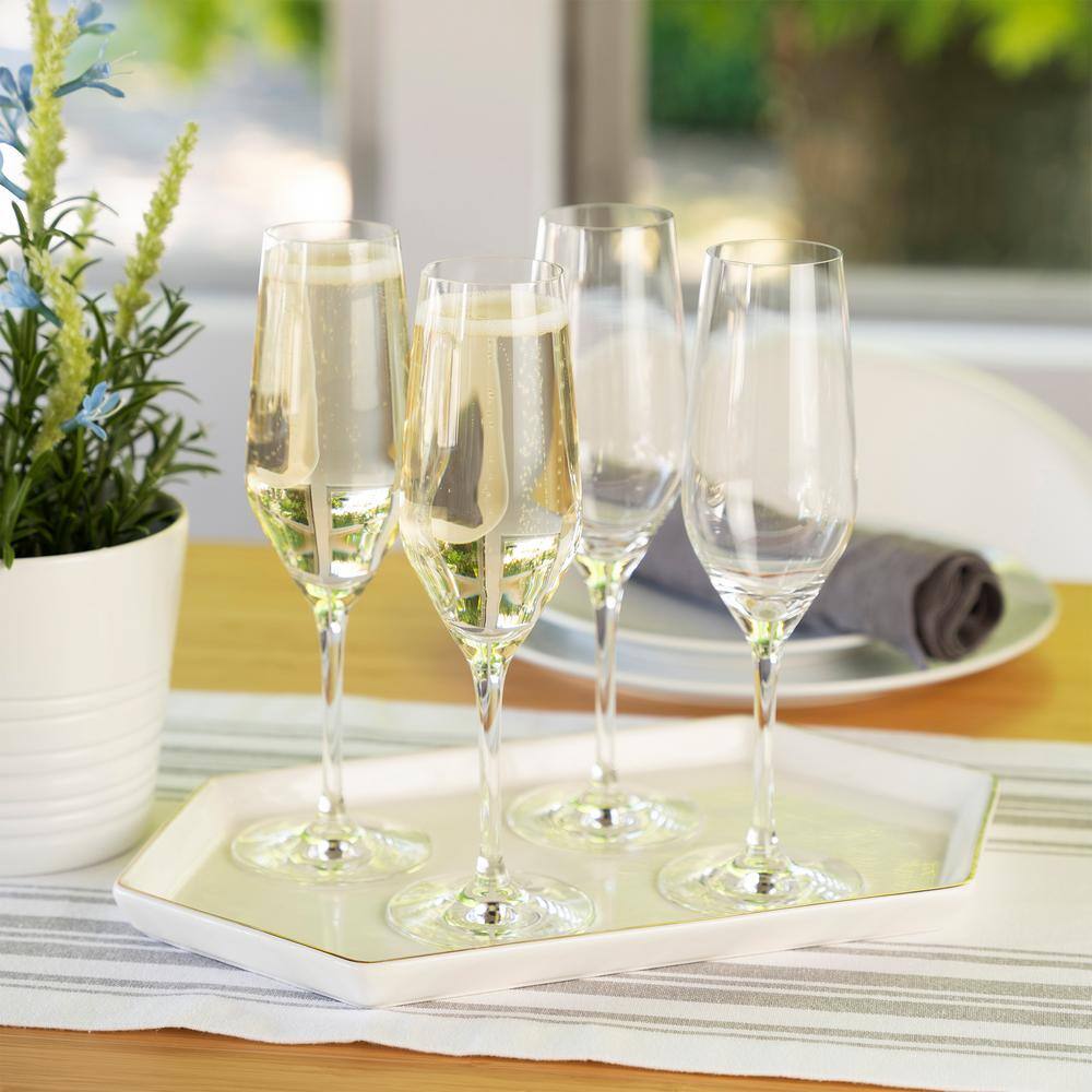 Spiegelau Style 8.5oz Clear Crystal Champagne Flute Set