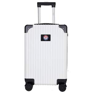 21 in. White Texas Rangers premium 2-Toned Carry-On Suitcase