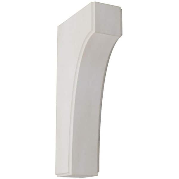Ekena Millwork 1-3/4 in. x 8 in. x 4 in. Chalk Dust White Clarksville Wood Vintage Decor Bracket