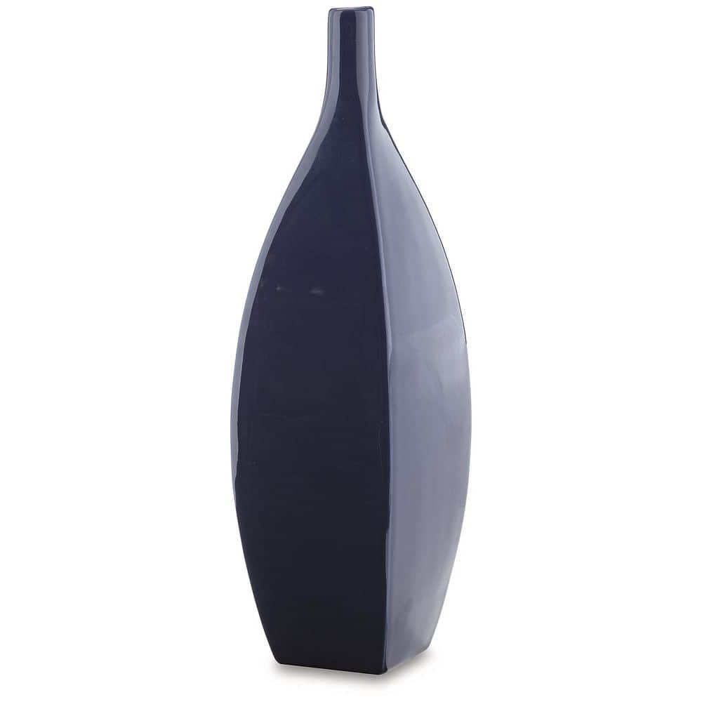 Signature DESIGN BY ASHLEY Abtinson 16 in. Blue Ceramic Bud Decorative ...