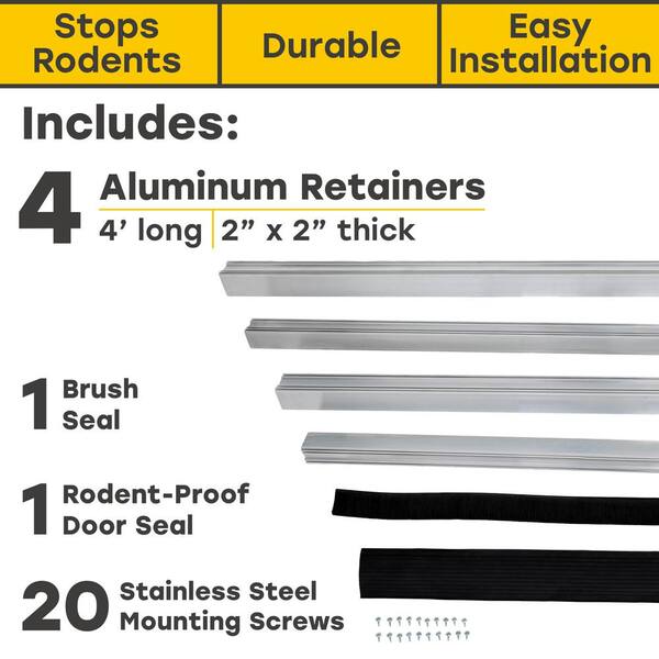 Xcluder X2 Rodent 16 Ft X 2 In X 2 In Proof Garage Door Seal Kit Pest Control Retainer 162978 The Home Depot Xcluder X2 Rodent 16 Ft X 2 In X 2 In Proof Garage Door Seal Kit Pest Control Retainer 162978 The Home Depot
