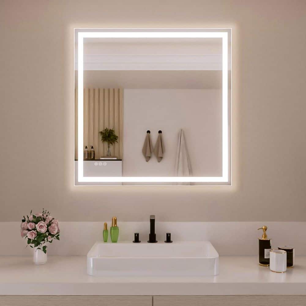 Nivorix Vero 36 in. W x 36 in. H Square Frameless LED Wall