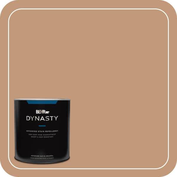 BEHR DYNASTY 1 qt. #HDC-AC-02 Copper Moon One-Coat Hide Satin Enamel Interior Stain-Blocking Paint & Primer
