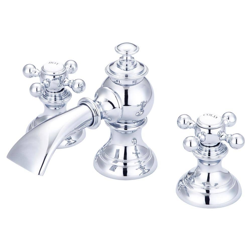 Elegant Classic Chrome Widespread Bathroom Faucet with Pop-Up Drain