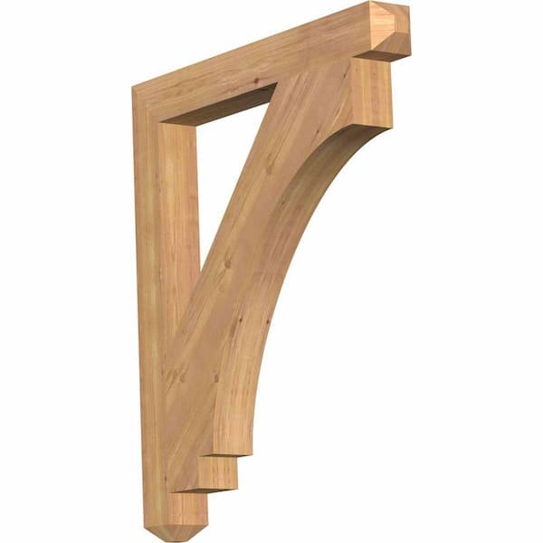 Ekena Millwork 3.5 in. x 36 in. x 32 in. Western Red Cedar Imperial Craftsman Smooth Bracket