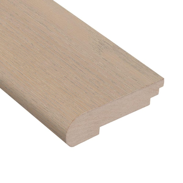 Wire Brushed Oak Frost 3/8 in. Thick x 3-1/2 in. Wide x 78 in. Length Stair Nose Molding
