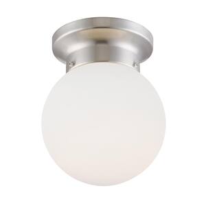 45W Equivalent 6 in. Brushed Nickel Integrated LED Flush Mount