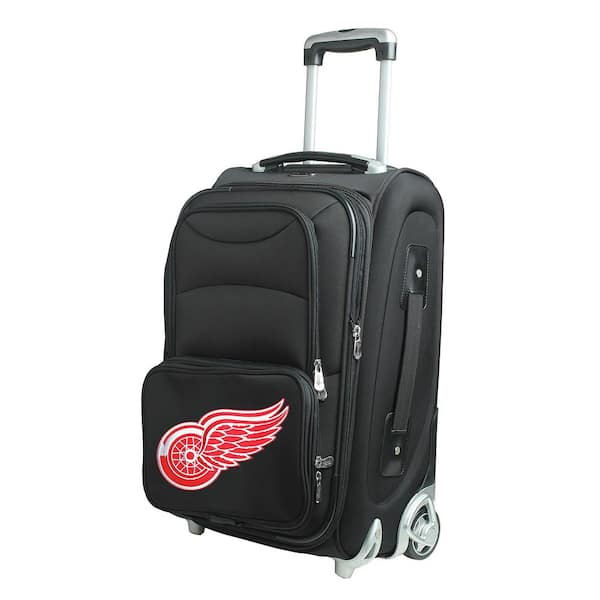 Denco NHL Detroit Red Wings 21 in. Black Carry-On Rolling Softside Suitcase