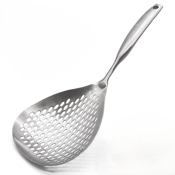 Extra Large Quick Draining 304 Stainless Steel Skimmer Slotted Spoon