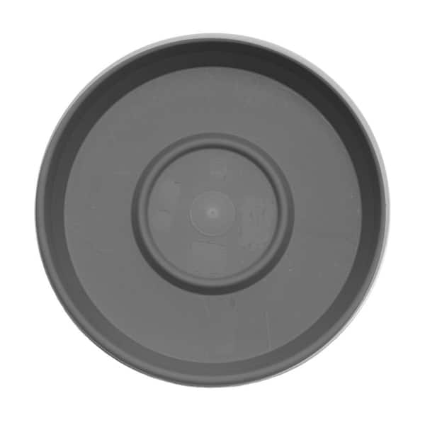 Bloem Terra 13 in. D Resin Tray Charcoal