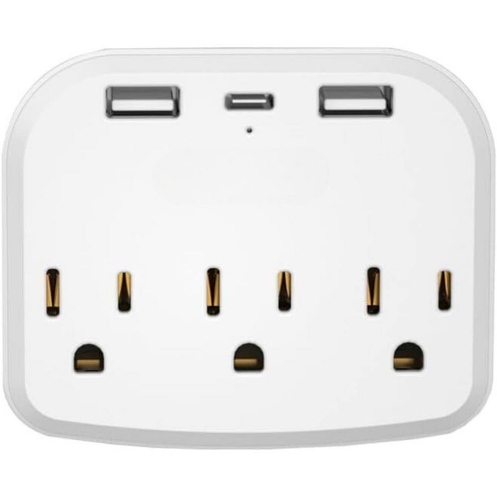 3-Outlets with 3-USB Ports and 1-Type C, Multi Plug Socket Extender Wall Charger, Compatible with Multiple Electronics price history on PriceWatchPro