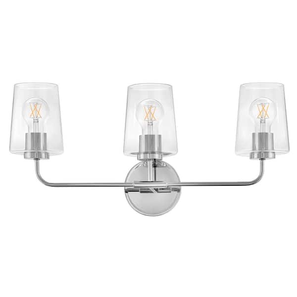 LARK - Kline 23.75 in. 3 Light Chrome Vanity Light