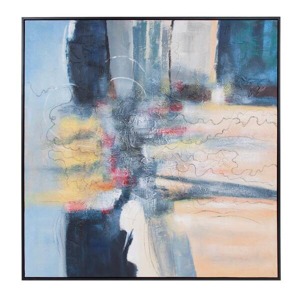 Marley Forrest Fast Paced Life Floater Frame Abstract Wall Art 61.5 in. x 61.5 in.