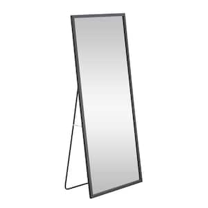 Black 31.5 in. W x 71 in. H Rectangle Glass Full-Length Framed Mirror