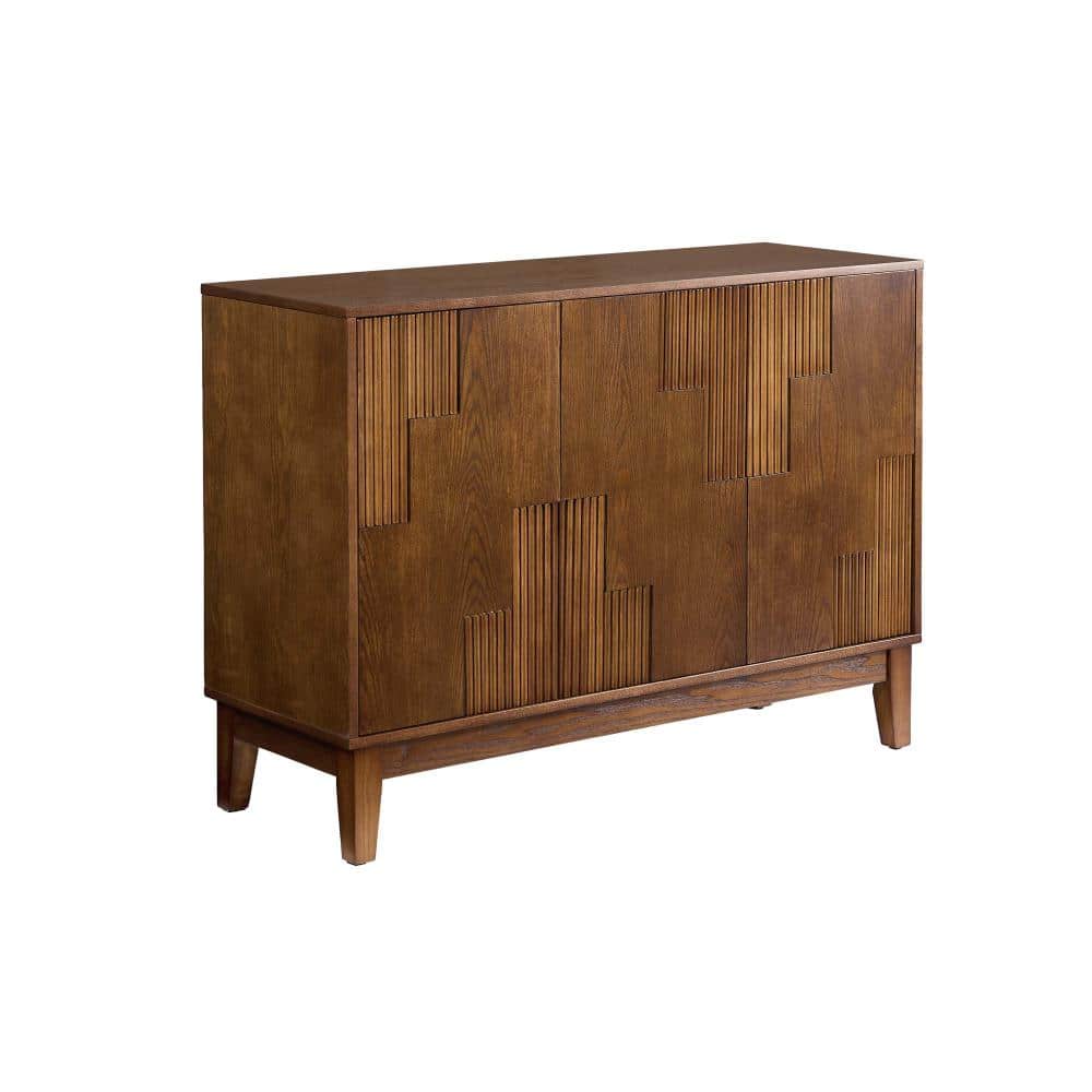 44 in W x 16 in D x 31 in H Linen Cabinet, Buffet Cabinet, Farmhouse Sideboard in Walnut with Storage Adjustable Shelves price history on PriceWatchPro