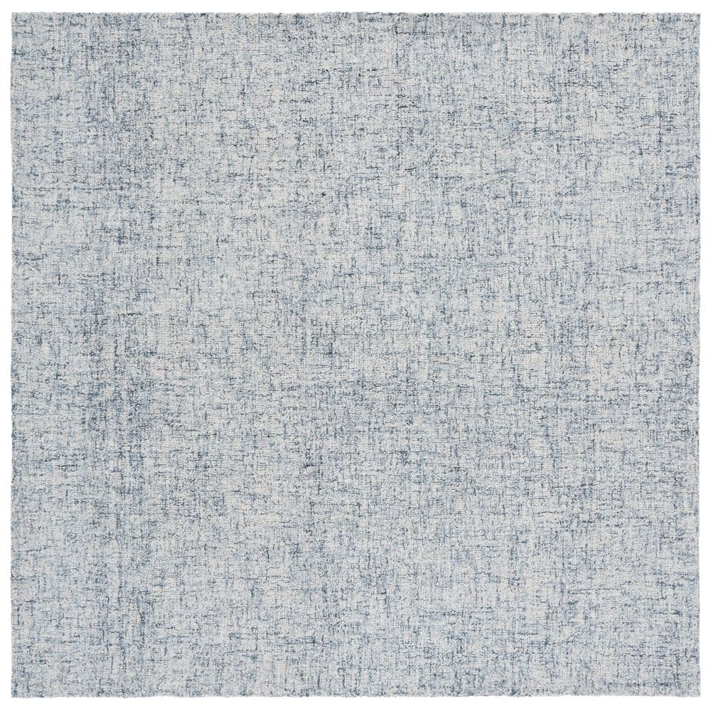 SAFAVIEH Abstract 6 ft. x 6 ft. Light Blue/Ivory Solid Color Abstract ...