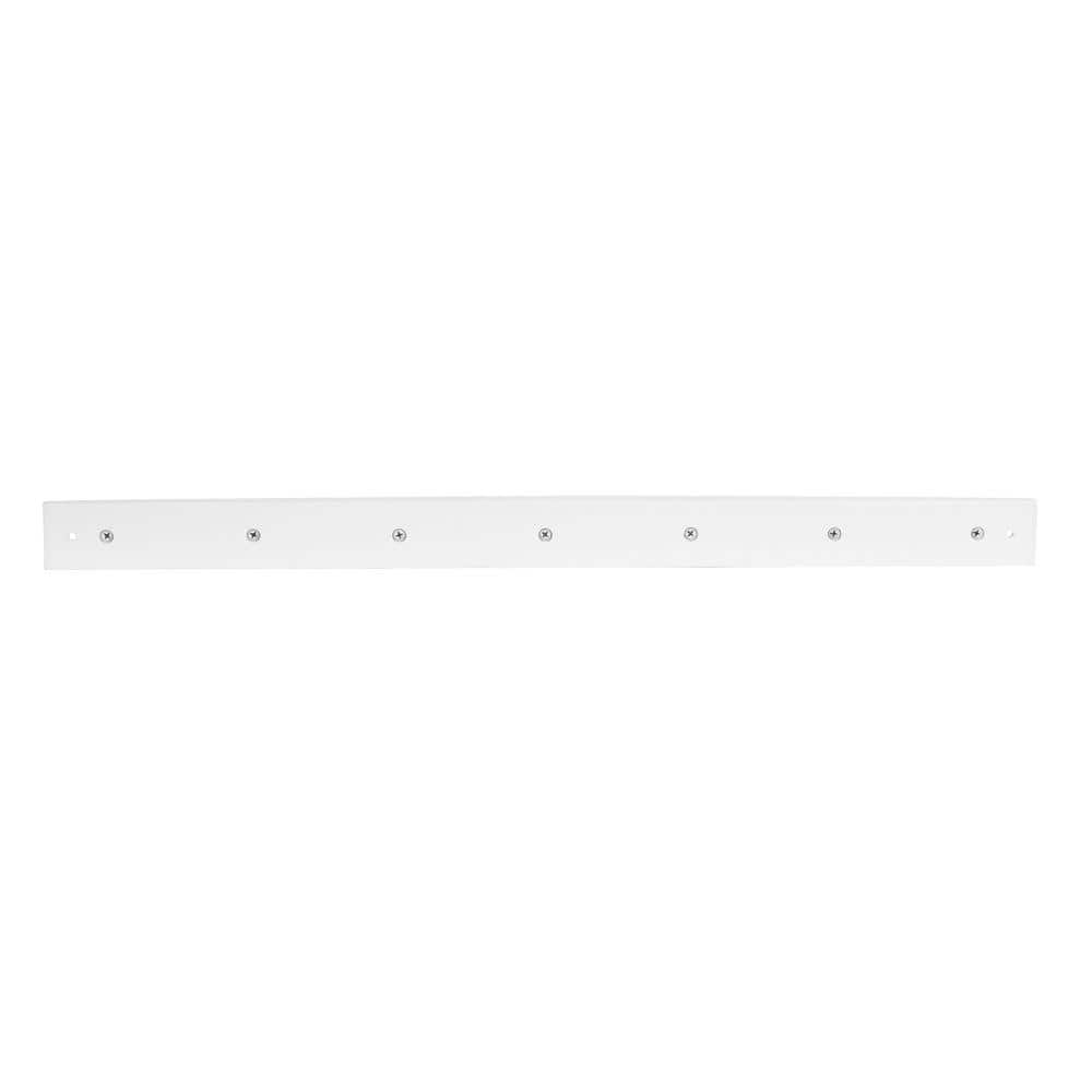 White Wall-Mounted Wooden 7-Peg Coat Rack
