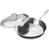 Cooks Standard 12 in. Multi-Ply Clad Stainless Steel Frying Pan with high  dome lid, Silver NC-00239 - The Home Depot