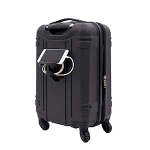 Verage 14 in. Black Spinner Carry On Underseat Luggage with USB Port, Softside Small Suitcase, Compact GM17016-10SW-14-Black
