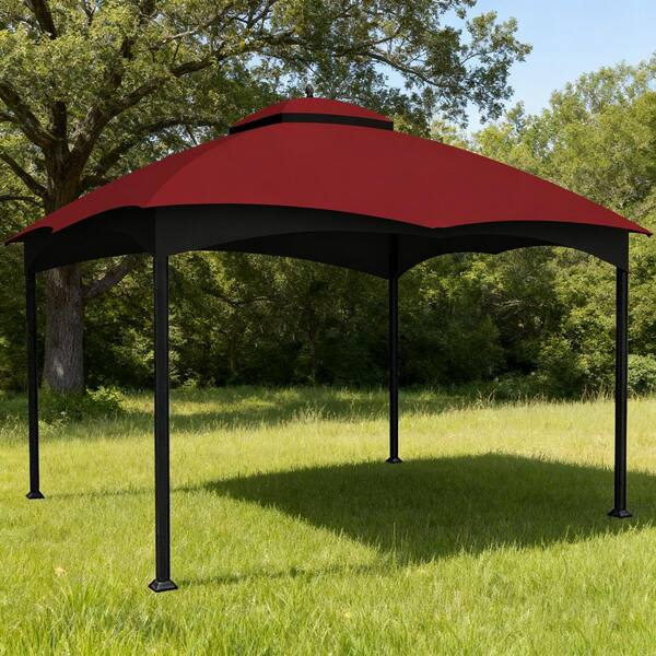 CASTNOO 10 x 12 ft. Burgundy Fabric Patio Gazebo Replacement