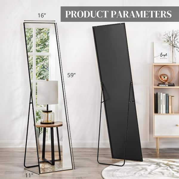 Full Body Mirror Full Length Mirror fashion with Black Aluminum Alloy Frame