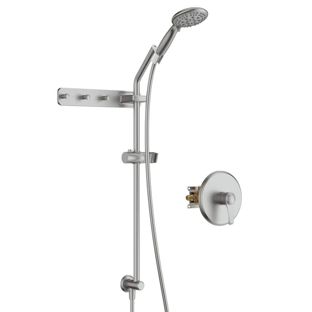 Light Round 1-Pattern 2.5 GPM 7.87 in. Ceiling Mount Rain Shower Head with Rainbow LED Light in Chrome Light Round 1-Pattern 2.5 GPM 7.87 in. Ceiling Mount Rain Shower Head with Rainbow LED Light in Chrome