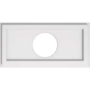 1 in. P X 18 in. W X 9 in. H X 5 in. ID Rectangle Architectural Grade PVC Contemporary Ceiling Medallion