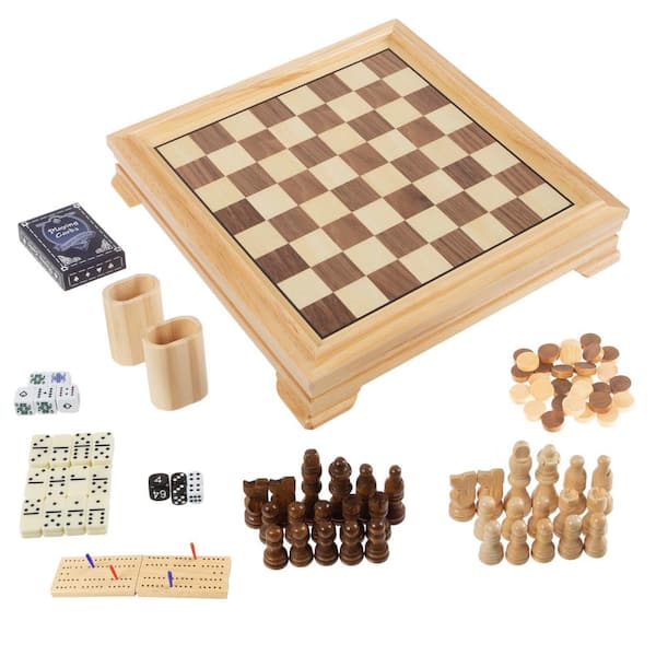 Hey! Play! 7-in-1 Deluxe Board Game Set