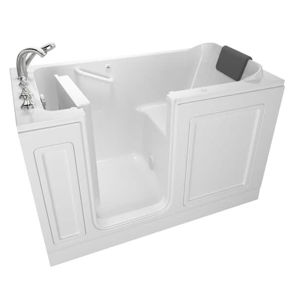 American Standard Acrylic Luxury 60 in. Left Hand Walk-In Air Bathtub in White