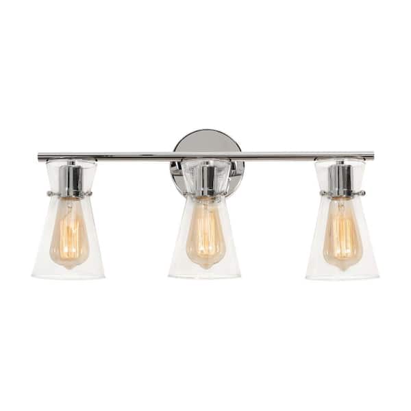 AFX Amanda 11 in. 3-Light Polished Chrome LED Vanity Light
