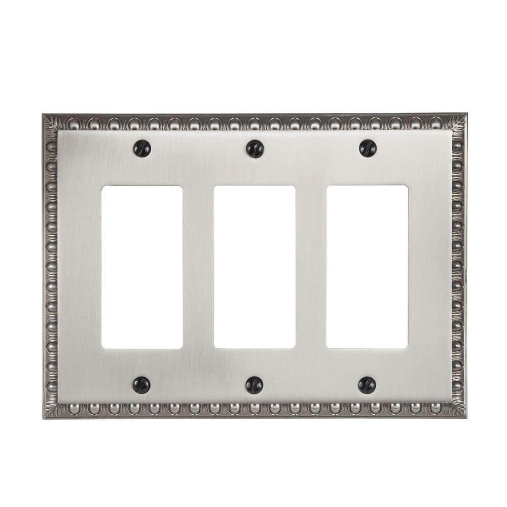Antiquity 3 Gang Rocker Metal Wall Plate - Antique Nickel price history on PriceWatchPro
