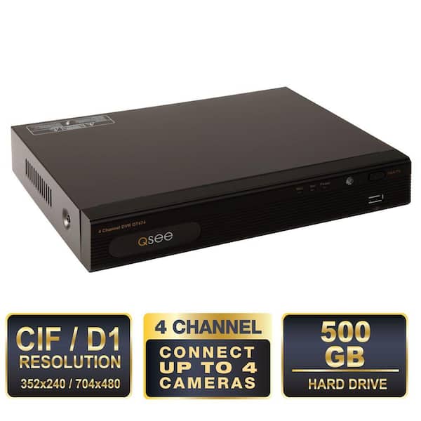 Q-SEE Lite Series 4 Channel 500 GB Hard Drive DVR with Remote Viewing-DISCONTINUED