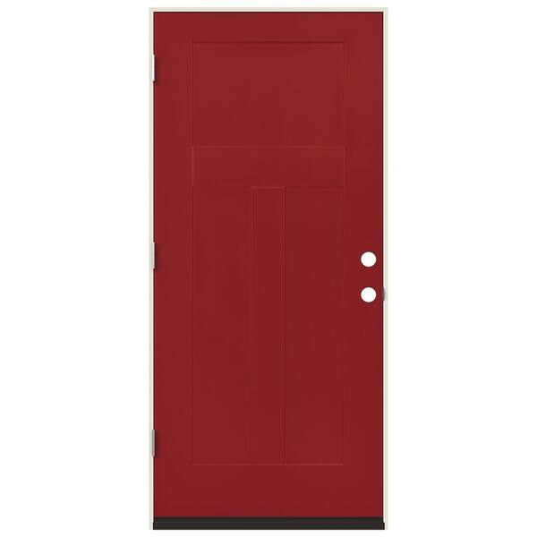 JELD-WEN 36 in. x 80 in. Right-Hand 3 Panel Flat Craftsman