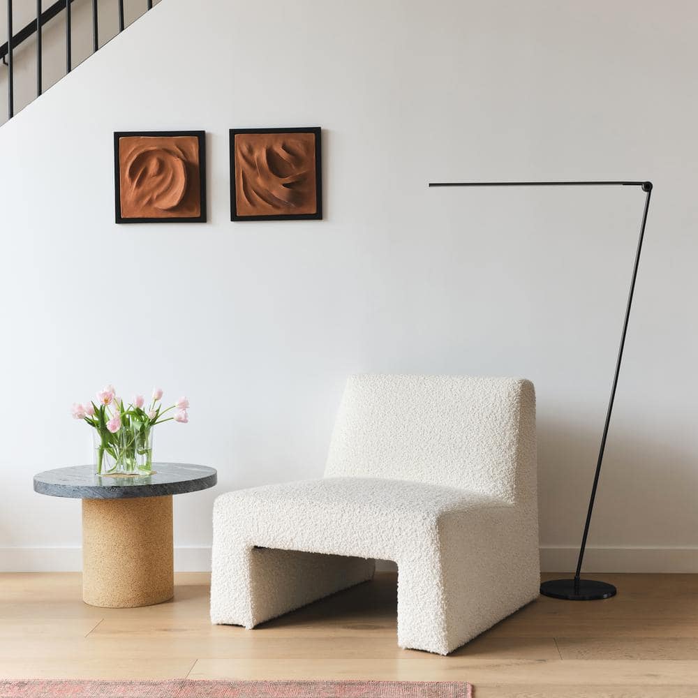 Libra Black Adjustable LED Floor Lamp with 3-Way Switch