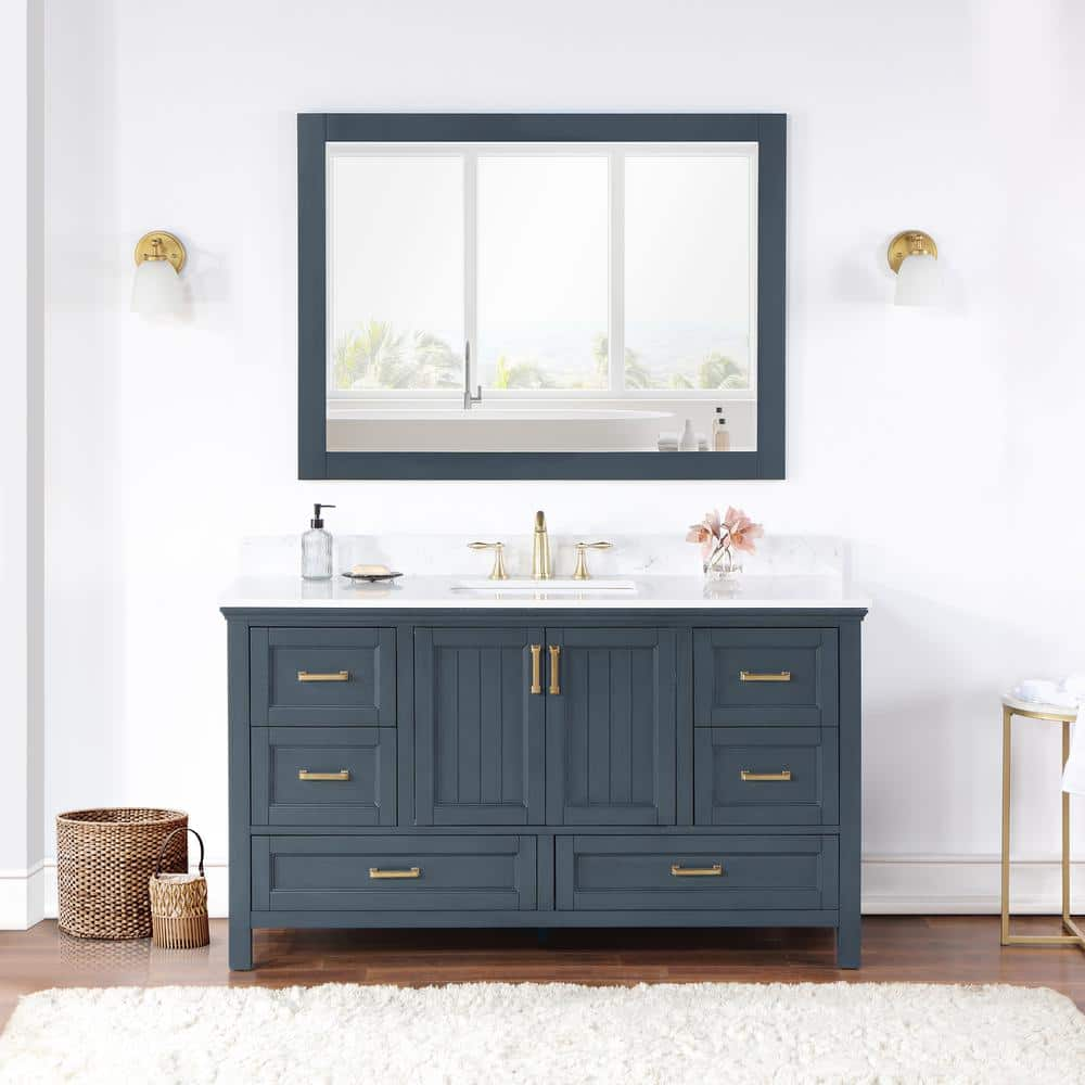 Altair Isla 60 in. W x 22 in.D x 34.5 in. H Single Sink Bath Vanity in ...