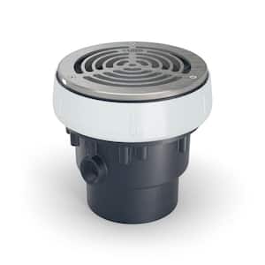 EZ PVC Slab on Grade Drain with 6 in. Stainless Steel Strainer and 3 in. x 4 in. Outlet