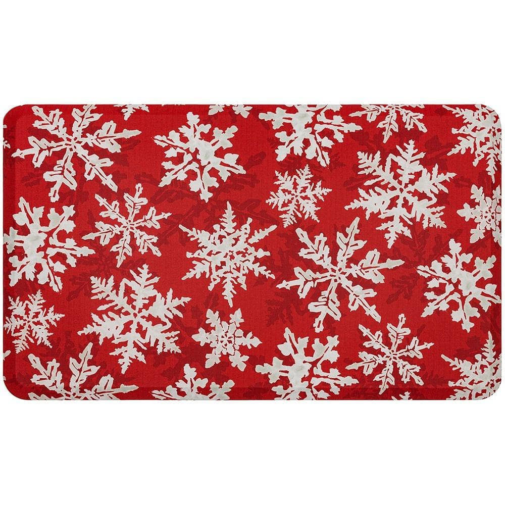 Mohawk Home Holiday Flakes Multi 18 in. x 30 in. Kitchen Mat 766115 ...