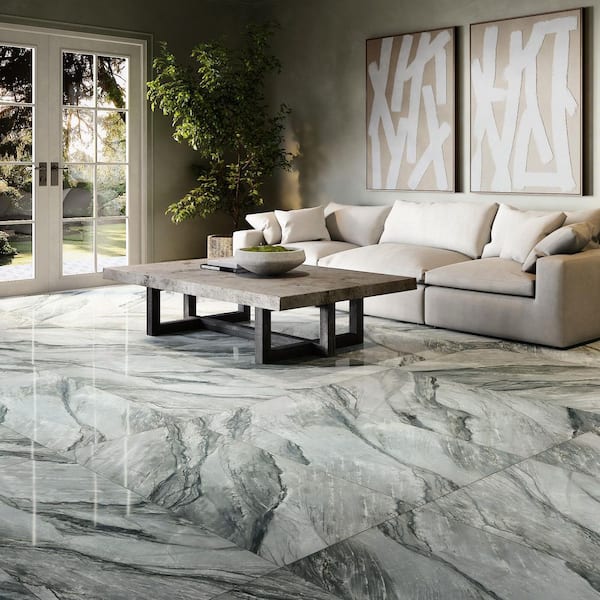 Daltile Teton Veil Tundra 24 in. x 48 in. Polished Porcelain Floor