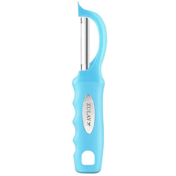 Vegetable Peeler with Stainless Steel Swivel Blade - Ergonomic Handle, Dishwasher Safe with Blemish Remover