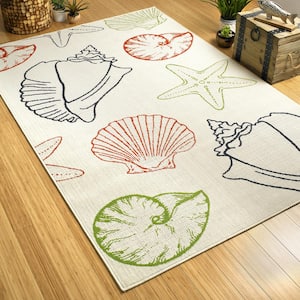 Amalie Ivory 1 ft. 9 in. x 3 ft. Indoor/Outdoor Area Rug