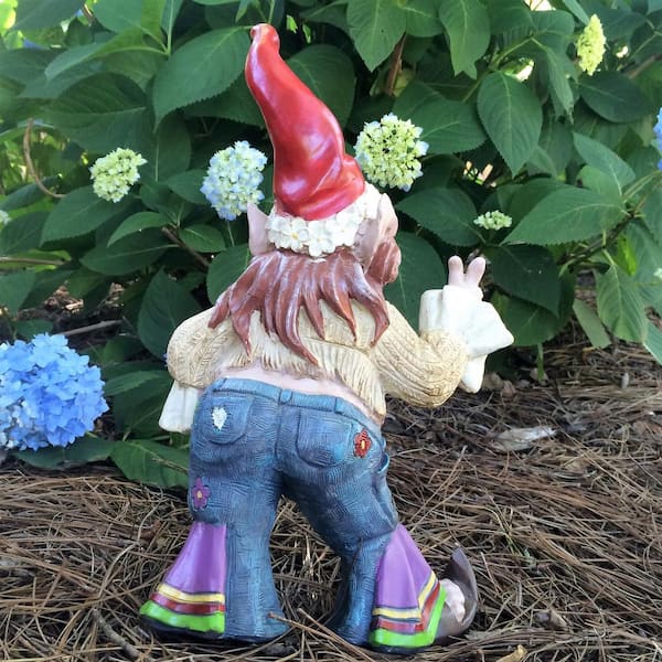 HOMESTYLES 14.5 in. H Janice Chick Flower Child and Jerry Peace