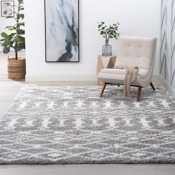 Tayse Rugs Jersey Geometric Silver, Outdoor Area Rugs 12 X 180