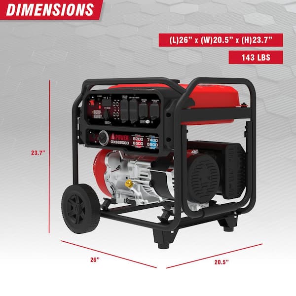 A-iPower 8200-Watt Recoil Start Gasoline Powered Portable