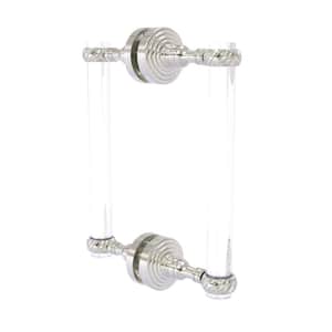 Pacific Grove 8 in. Back to Back Shower Door Pull with Twisted Accents in Satin Nickel