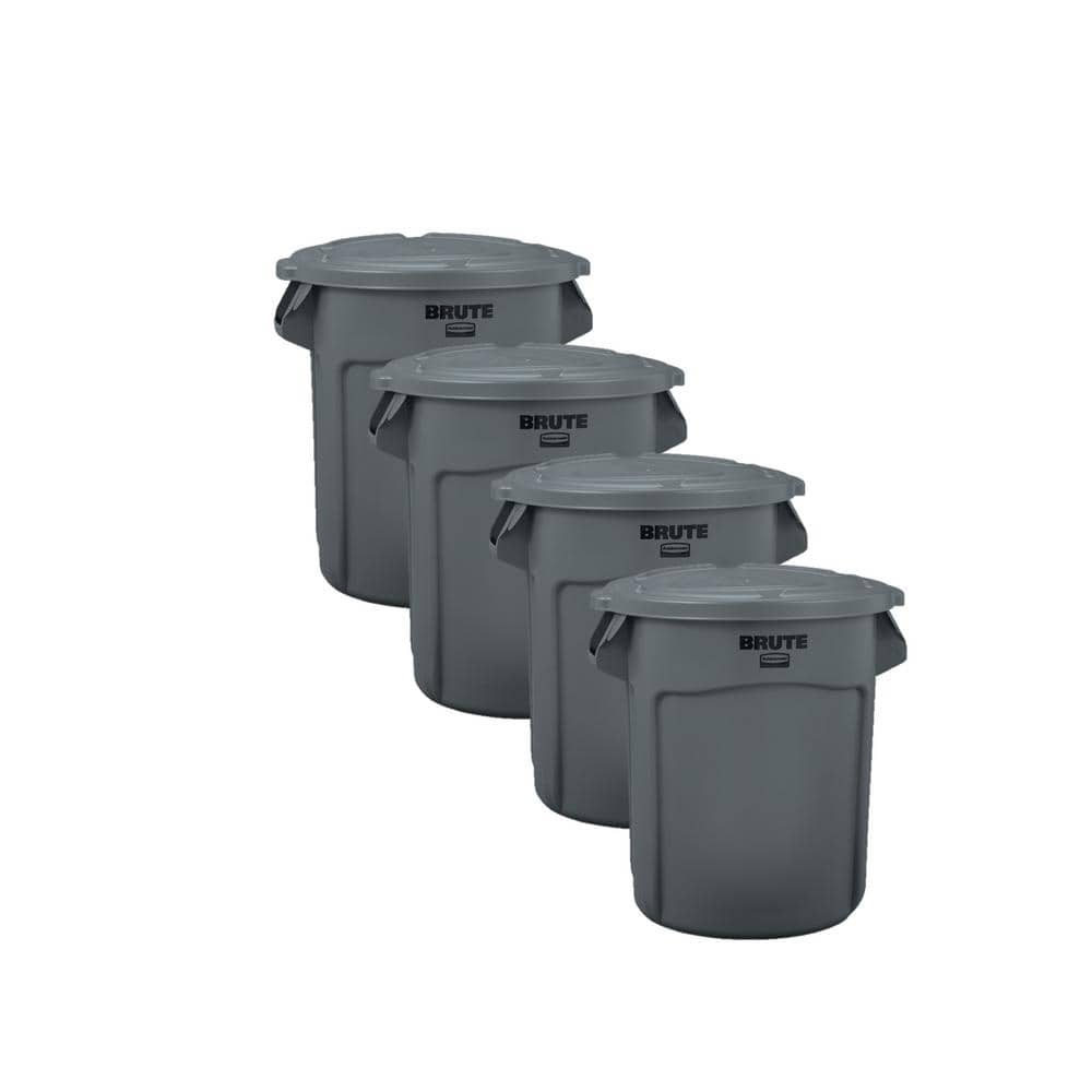 Rubbermaid Commercial Products Brute 44 Gal. Grey Round Vented